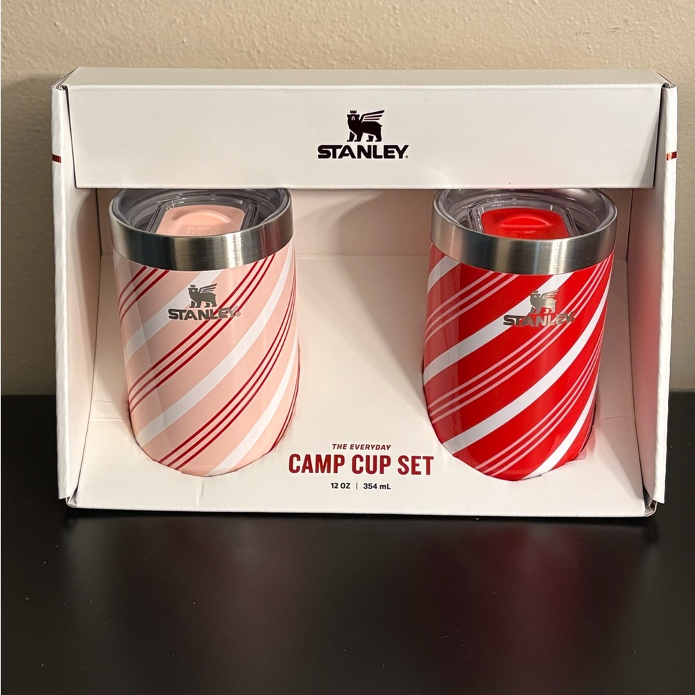 Stanley 2pk 12oz Everyday Camp Cup Set - Candy Cane Twist & Strawberry Twist